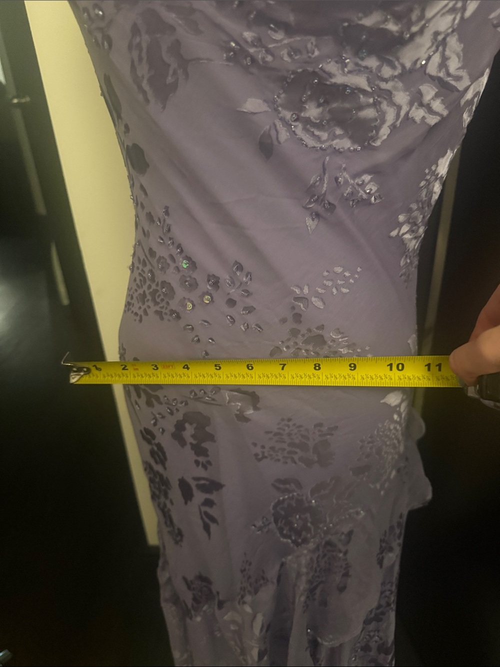 lilac 90s Vixen 100% silk Bias cut dress - Picture 9 of 9